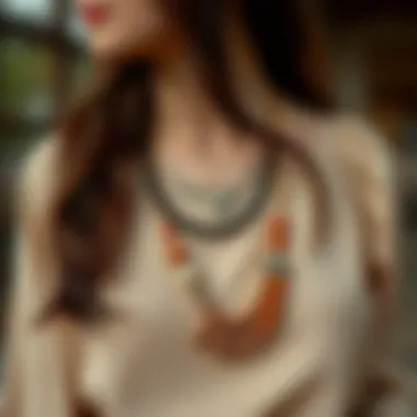 Accessories to Enhance the Beige Blouse Fashionable accessories complementing a beige blouse.