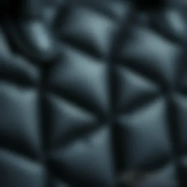 Close-up of the quilted texture of the bag