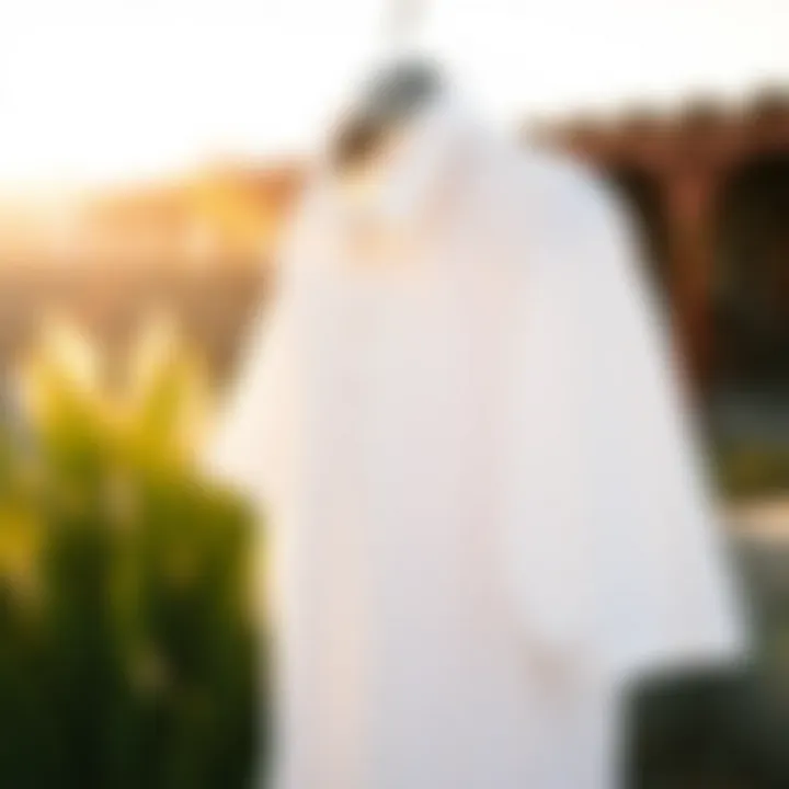 Timeless elegance of a white polo shirt displayed in natural light