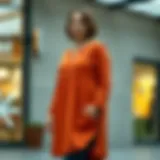 Elegant plus size tunic in a vibrant color