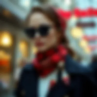 Fashion Forward: Scarf Pins in Modern Style A stylish outfit paired with a scarf pin, demonstrating contemporary fashion trends.