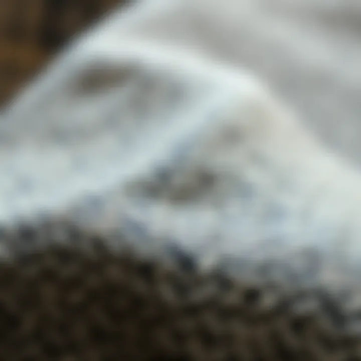 Close-up of fine tweed fabric texture