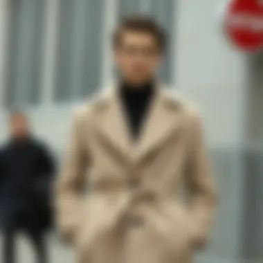 Stylish wool overcoat with a modern silhouette