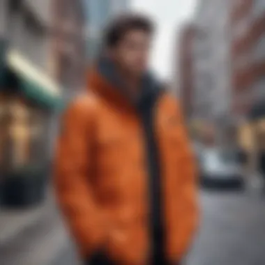 Urban Elegance: Winter Jackets Stylish winter jackets in urban setting