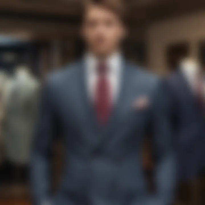 Elegant suit display on a tailored mannequin