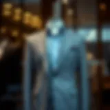 Sophisticated grey suit on a mannequin showcasing modern style