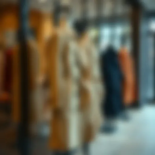 Elegant trench coat displayed in a stylish setting