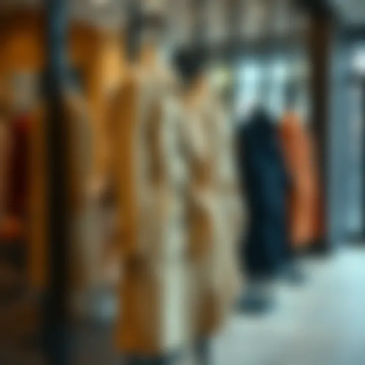 Elegant trench coat displayed in a stylish setting