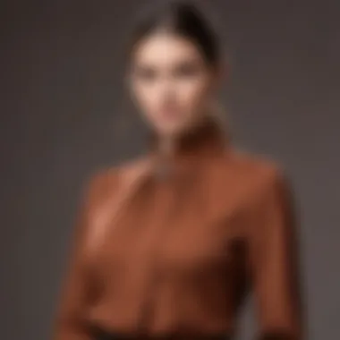 Sophisticated Style with Brown Blouse Elegant brown blouse styled with accessories