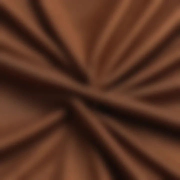 Close-up of brown fabric texture