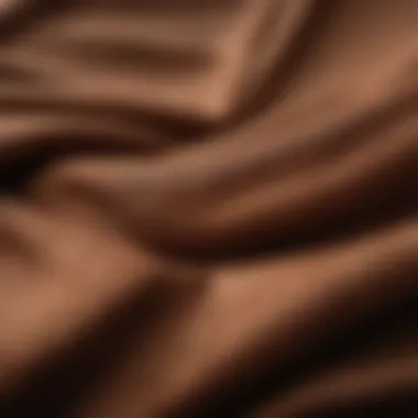 Close-up of fabric textures for brown shirts