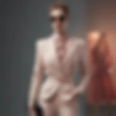 A Modern Take on Classic Fashion A fashion illustration depicting a classic outfit with modern twists.