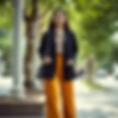 Comfortable Graduation Outfit with Wide-Leg Trousers Comfortable yet fashionable graduation outfit with wide-leg trousers