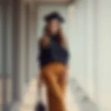 Elegant graduation outfit featuring tailored trousers