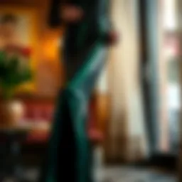 Elegant sequined flared pants in a stylish setting