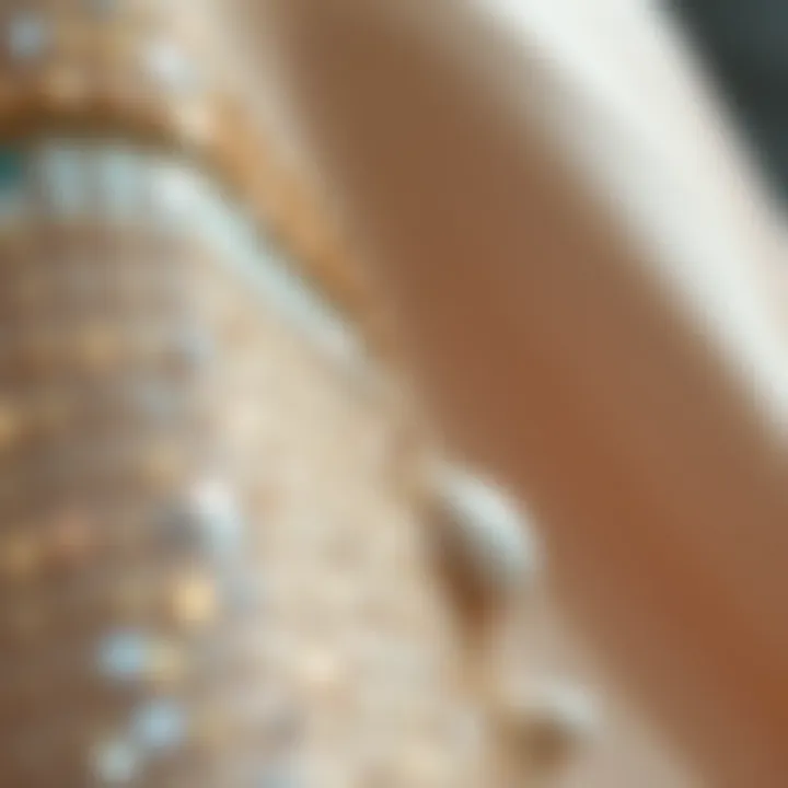 Close-up of intricate sequin detailing on fabric