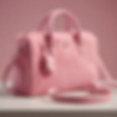 Stylish combination featuring a pink plush bag