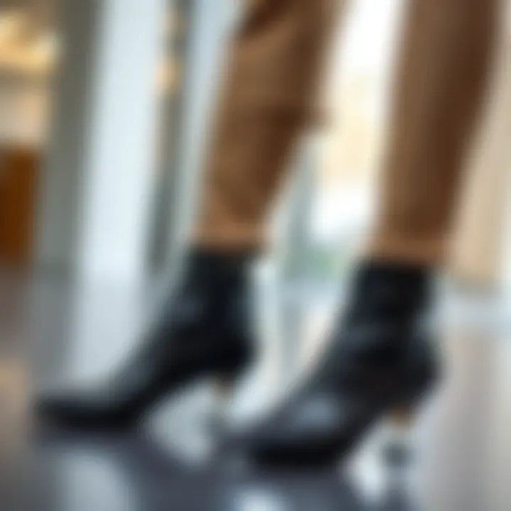 Elegant short-heeled boots perfect for office wear