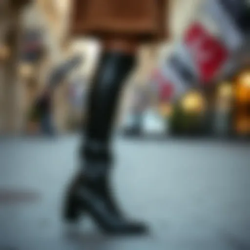 Stylish short-heeled boots with a chic outfit