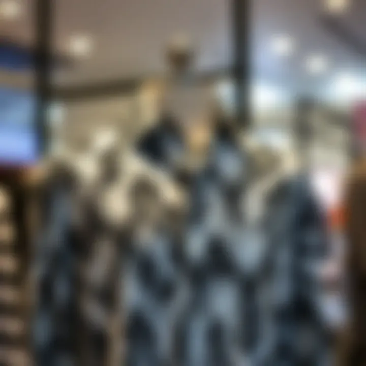 Stylish black and white patterned shirt displayed on a mannequin