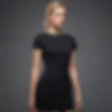 Elegant black mini dress on a stylish mannequin