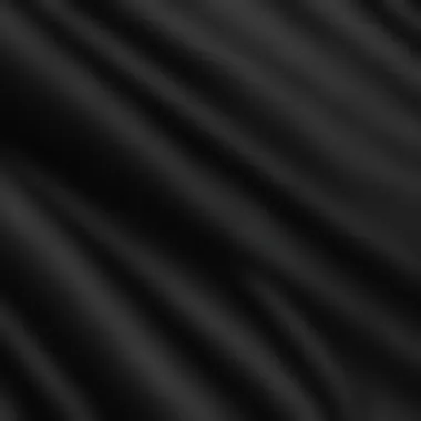 Quality Craftsmanship of Black Sporty Ferace Fabric Close-up of fabric texture showcasing quality craftsmanship