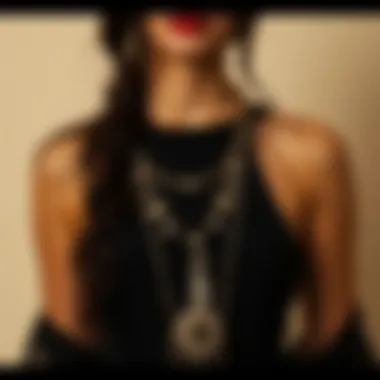 Chic Accessories Complements for Evening Wear Stylish combination of accessories with a black evening dress