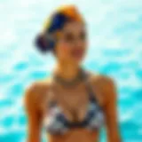 Elegant swimwear showcasing modern turban styles